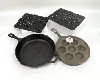 Jim Beam Cast Iron Pan & Other Cast Iron Kitchen Items
