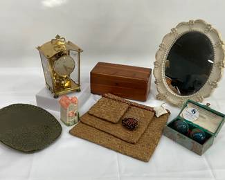 Vintage "Schatz" Mantel Clock, Baoding Balls & More