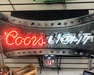 Coors Light NFL Neon Bar Sign
