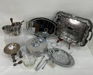 Kromex Platter, Pyrex Serving Dish & More