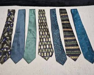 Seven Green Toned Ties