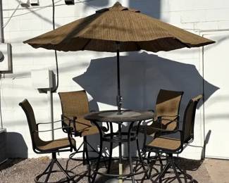  008 Bistro Patio Table and Four Chairs