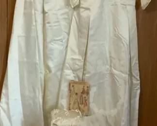 Vintage Satin Wedding Dress, Train, Vail, Ring Bearer Pillow Dress Pattern