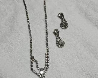 Vintage Costume Necklace and Earring Set