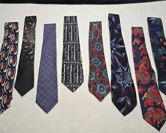 Eight MultiColored Ties