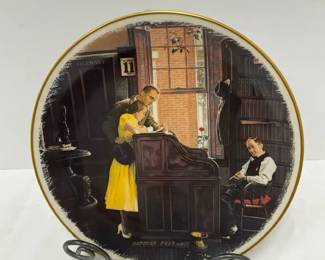 The Marriage License  by Norman Rockwell 4044 Plate