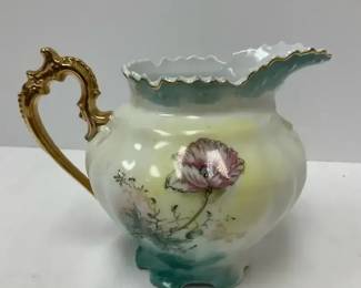 VTG Lefton Hand Painted Porcelain Pitcher 5395 L