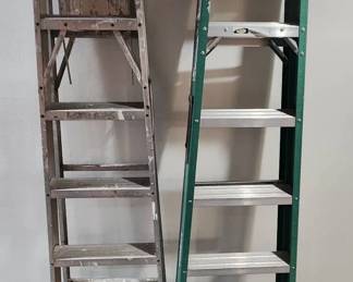 Two 6 Foot Aluminum Ladders