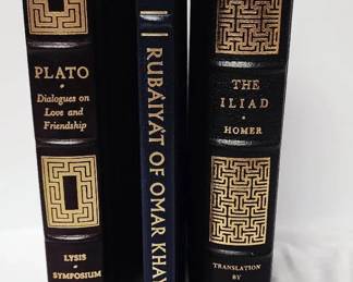 Easton Press Collectors Edition Leather Bound Plato, Rubaiyat Of Mar Khayyam  The Iliad