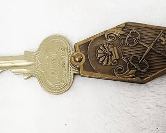 Vintage Radio City Station, NY Bronze Room Fob Key