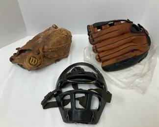 New Used Baseball Gloves,  Catchers Mask