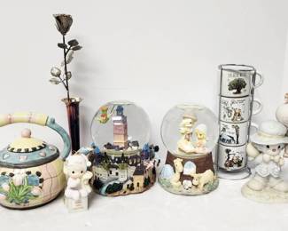 Collectable Decor Including Disneys Peter Pan Snow Globe, Precious Moments and More