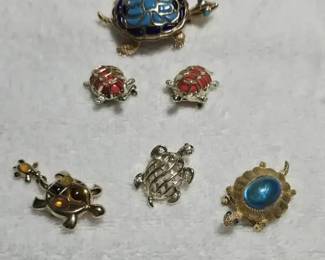 Six Turtle Pins