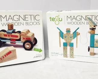 2 Boxes Tegu Magnetic Wooden Blocks Stunt Team  Future