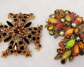  011 Two Vintage Brooches Florenza  Arthur Pepper