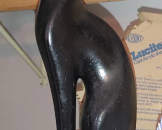 1970s very tall sculpted black cat ritual sculpture candle, this is so beautiful hard to believe it's a candle and very tall and heavy