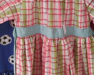 Matilda Jane Top  Secret Fields Peasant Top Plaid Tied With Bow