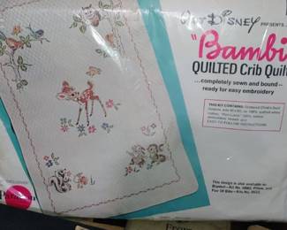 Bambi & Friends by Walt Disney Studios/ Cross Stitch Quilt Kit/ 40x60 / Paragon Kit #0522/ Dates to 1965/ NEW unopened  Package 