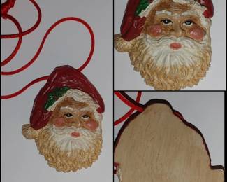 Vintage 1980s Santa pendant