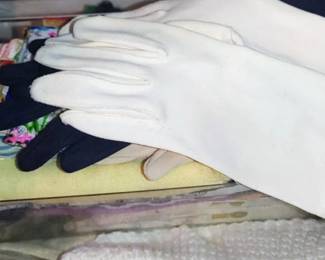 Vintage gloves scarves etc