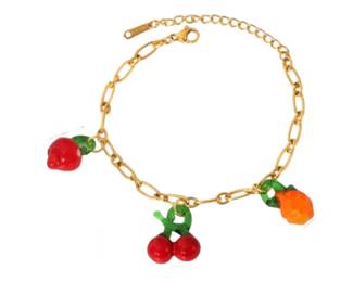 Glass Fruit Bracelet 