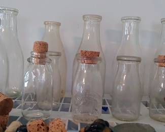 Vintage milk bottle collection