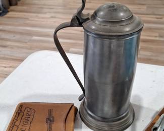 Vintage 1933 weather cigar holder commemorating the 1933 World's Fair early Pewter Stein