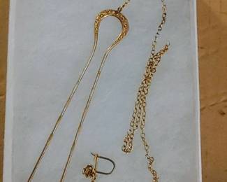 Gold filled in Edwardian hair jewelry