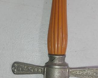 Vintage Masonic sword with belt and all chains