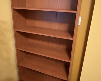 Cherry Laminate 5-Shelf Bookcase