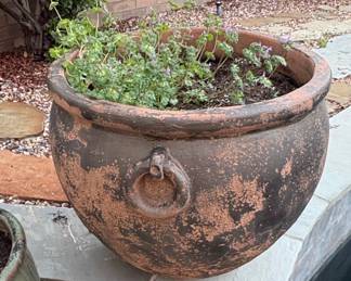 Large Terracotta Planter with Ring Handles - Campania International Style