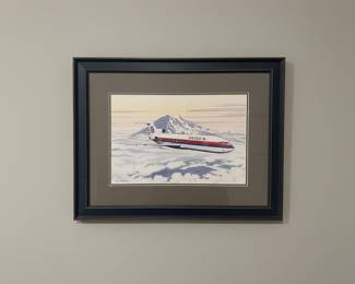 United Airlines Boeing 727 Artwork by Jack R. Daubner