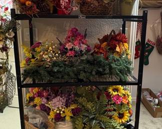 Assorted Christmas Decorations and Wreaths