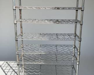 Chrome Wire Wine Rack Shelving Unit