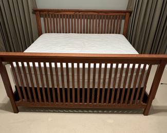 American Mission Oak Slatted King Bed.