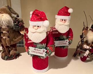 Assorted Decorative Christmas and Fall Trees and Figurines