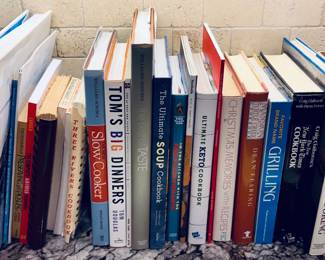Large Selection of Gourmet Cookbooks.