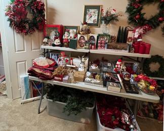 Assorted Christmas Decorations and Wreaths