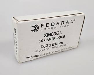 Federal XM80CL 7.65x51mm 20ct Cartridges x 3