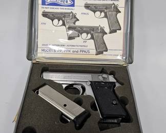  Walther PPK 380 ACP Stainless 9mm w/Box & 2 Mags