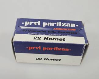 Prvi Partizan 22 Hornet 45gr 50ct Rifle Cartridges