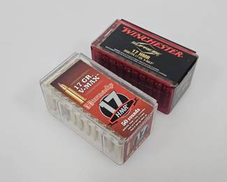 17HMR 17gr V-Max 50ct Ammo x 2 -Hornady/Winchester