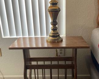 Pair of (bedside) tables and lamps