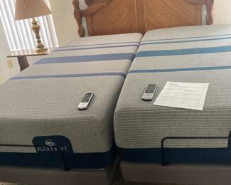 Serta twin adjustable, pushed together make a king size! 