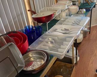 Kitchen items including small appliances