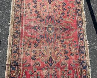 JB297Old Hand Knotted Rug