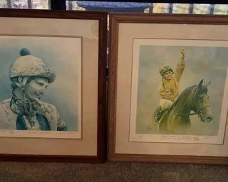 JB143VLimited Edition Signed Fred Stone Art Jockeys Shoemaker  Krone