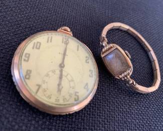 JB239VHis  Hers Vintage Elgin Watches