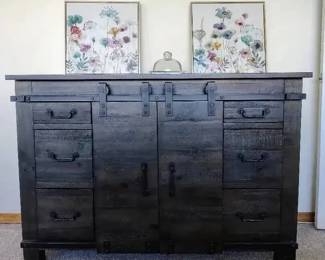 JB136Solid Wooden Dresser Storage And Floral Home Decor