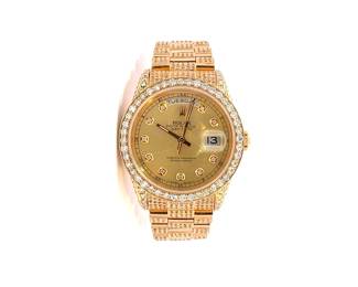 Lot 8198 Rolex Presidential Watch with Full Diamonds